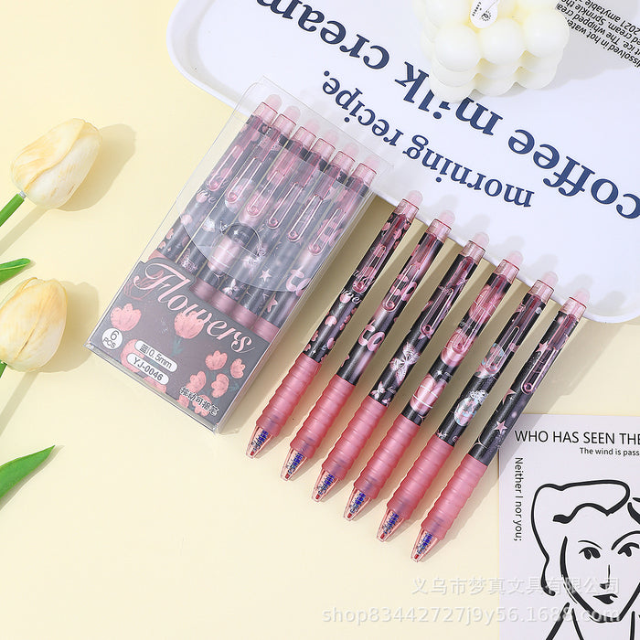 Wholesale Erasable pen crystal blue push-to-erasable gel pen easy to wipe clean without leaving any marks