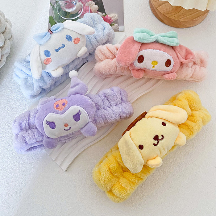 Wholesale Cartoon Doll Hairband Sweet Girl Wash Face Beauty Makeup Hairband Headband Flannel Hair Accessories Headdress