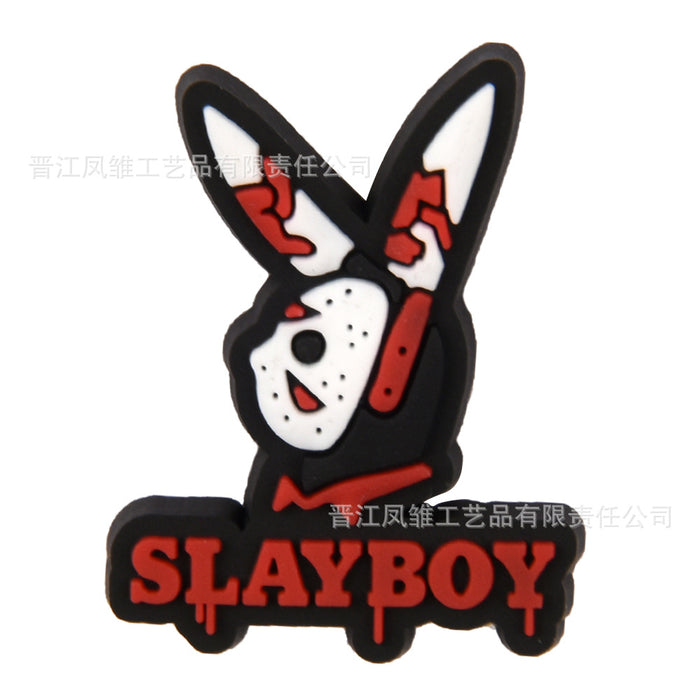 Wholesale 50pcs Horror Tarot  Series Shoes Charms Accessories Slippers Accessories Patch Decorative Shoe Buckle