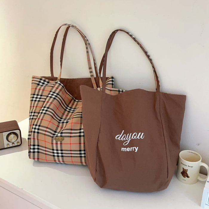 Wholesale Canvas Bag Canvas Bag Surface Double-Sided Large Capacity Shoulder Bag Tote Bag