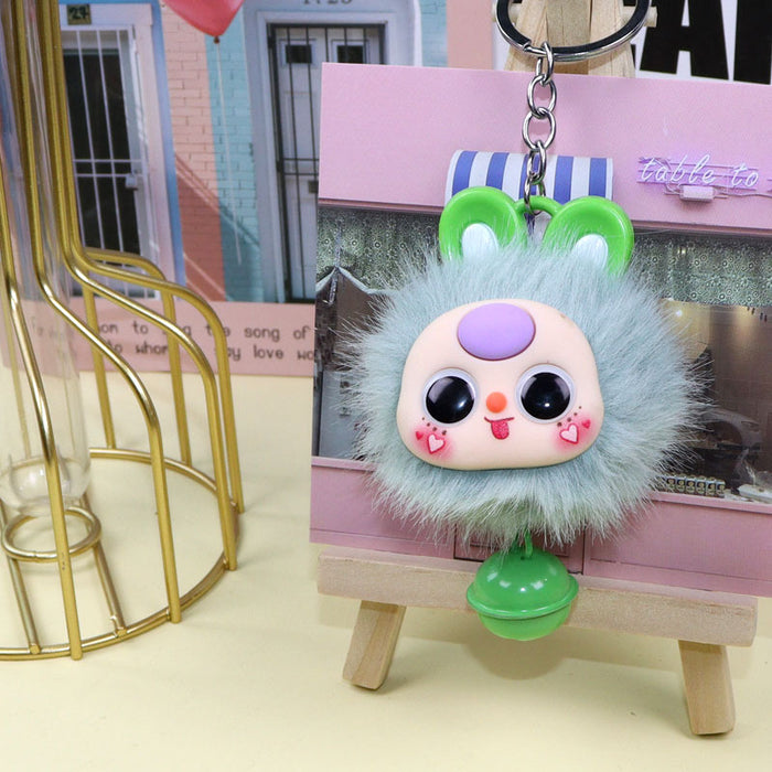 Wholesale Creative Popular Plush Doll  Keychain Car Bag Pendant Rabbit Fur Ball Pendant Student Commemorative Gift