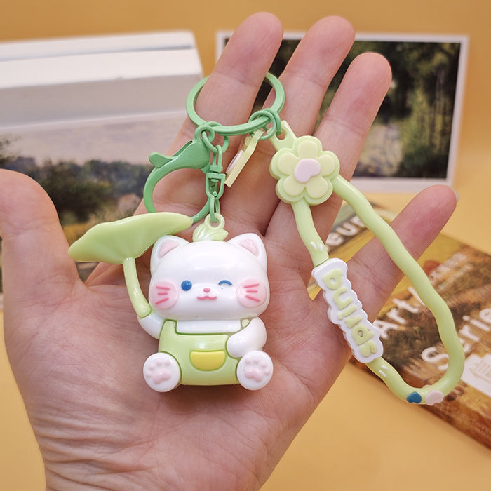 Wholesale Cute Cat Keychain Car Pendant Creative Keychain School Bag Cartoon Pendant Men and Women Small Gifts