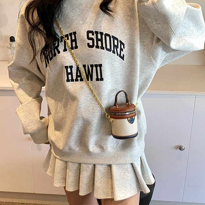 Wholesale New children's bag with contrasting colors, mini handbag, pocket money bucket bag, parent-child crossbody bag