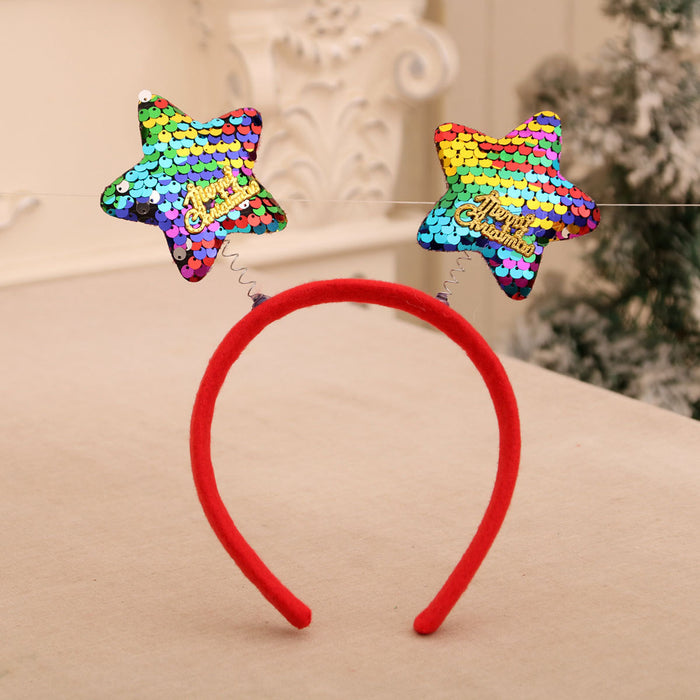 Wholesale Cartoon Christmas head buckle head hoop Christmas decorations party gifts Christmas antlers
