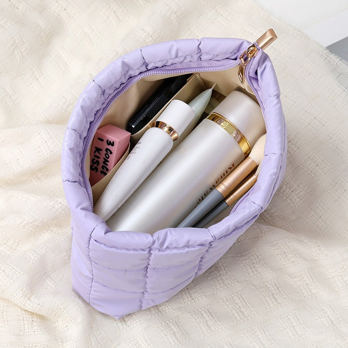 Wholesale Chic Polyester Cosmetic Bag Large Capacity Handbag Style Lightweight Travel Makeup Organizer