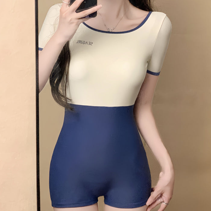 Wholesale Swimsuit, slightly chubby girl, covering her flesh, one-piece racing, conservative hot spring swimming pool, exclusive high-end feeling