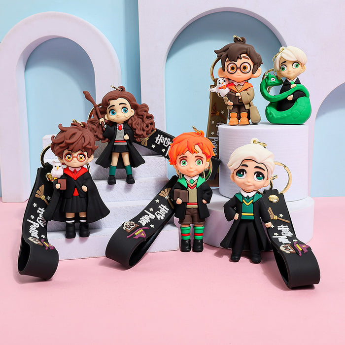 Wholesale 3pcs Silicone Cartoon Keychain Bag Charm Gift