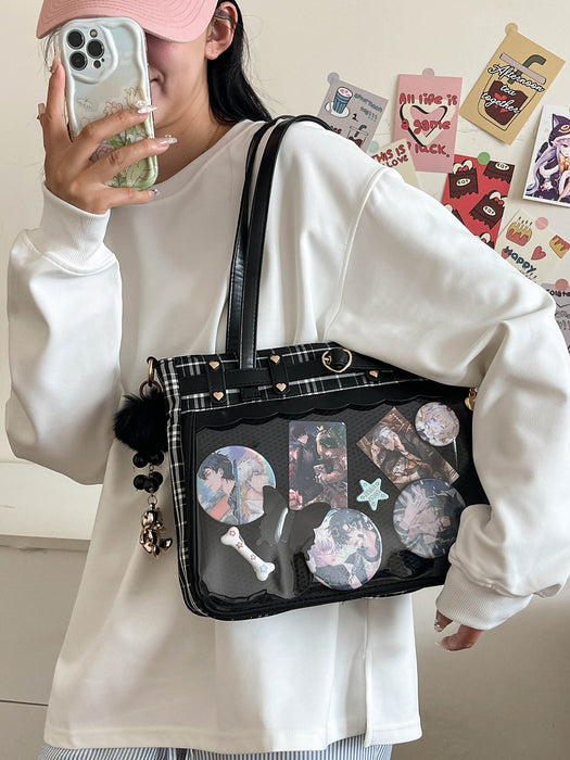 Wholesale Checkered crossbody bag,  cute shoulder bag,  large capacity tote bag