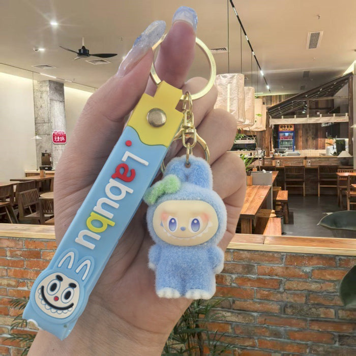 Wholesale Cute cartoon flocked doll keychain