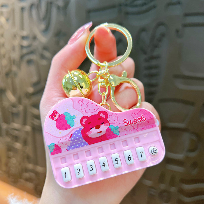 Wholesale Card Plastic Pass Music Game Mini Piano Keychain JDC-KC-YanG020