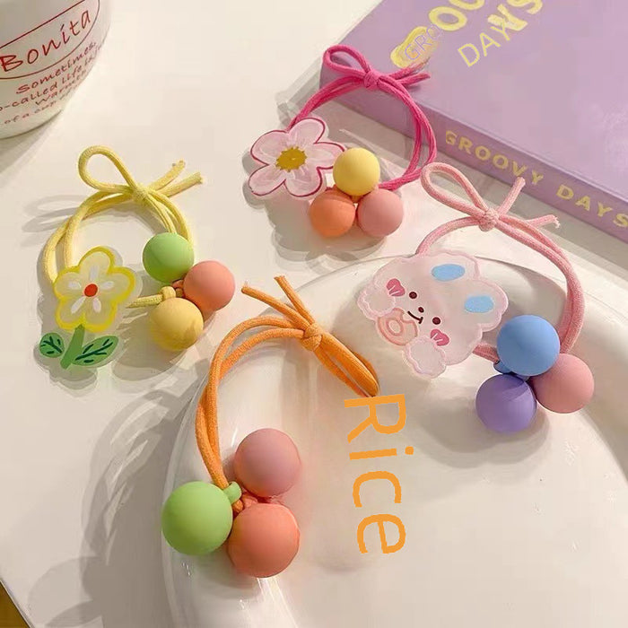 Wholesale Children's headband, flower headband, high elasticity, tied ponytail, meatball, scalp tendon, headband, hair accessories wholesale
