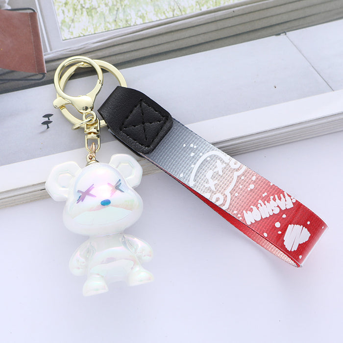 Wholesale  car key chain pendant  bear doll bag decoration couple gift Cartoon  Keychain