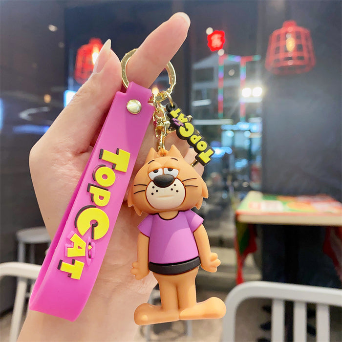 Wholesale Cartoon Standing Cat Backpack Keychain
