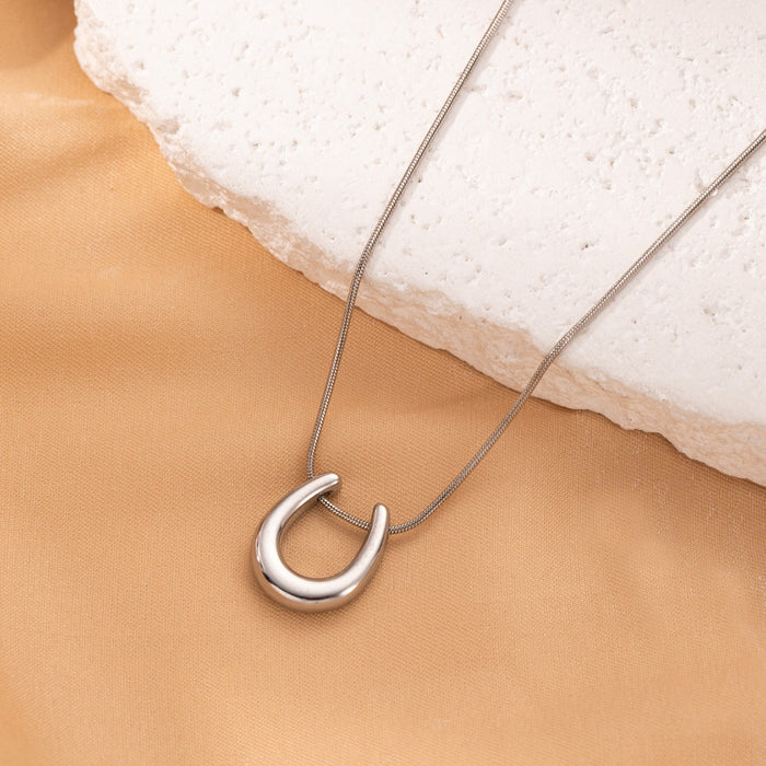 Wholesale U-Shaped Clavicle Chain Stainless Steel Necklace