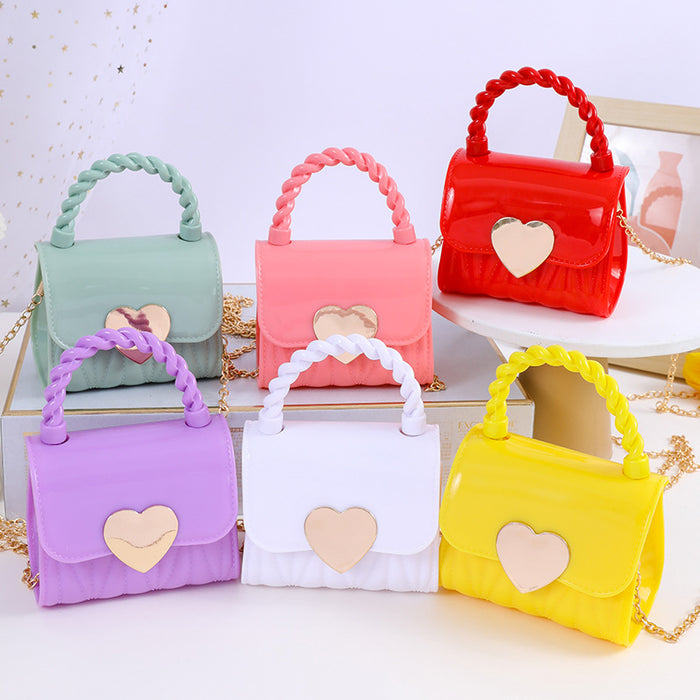 Wholesale Children's bag jelly bag cute handbag Western style little girl chain crossbody shoulder bag