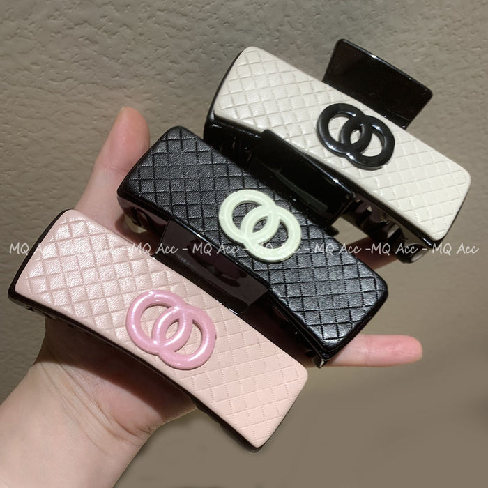 Wholesale Hairpin Leather Grab Clip Grab Clip Advanced Sense Square Shark Clip