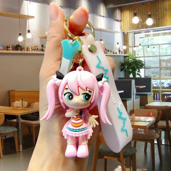 Wholesale PVC Cartoon Cute Doll Keychain JDC-KC-Yid026