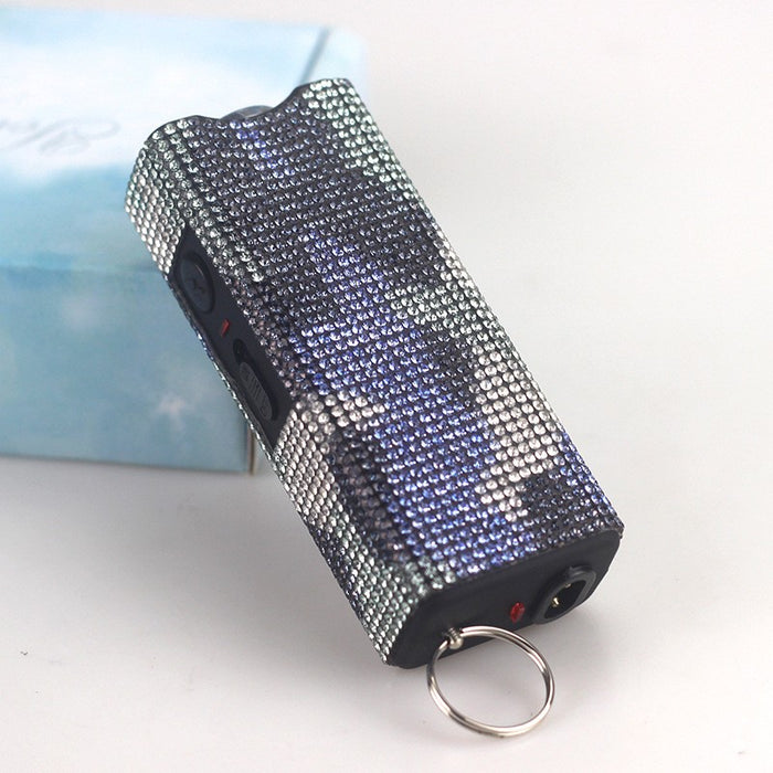 Wholesale Multifunctional Square Diamond Portable Tactical Flashlight Keychain Direct Charging