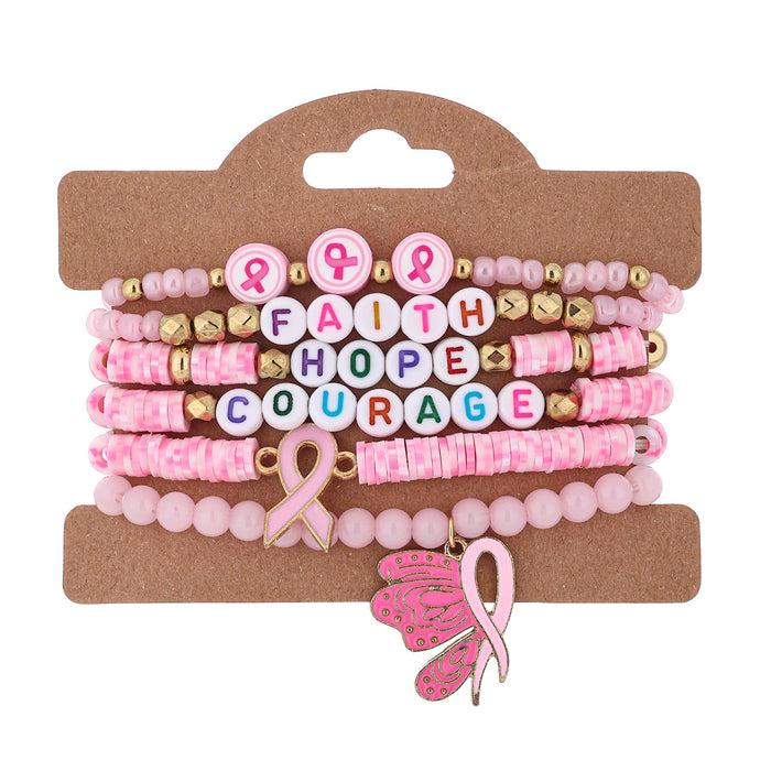 Wholesale Red ribbon-shaped pendant accessory with 18. 5cm bracelet