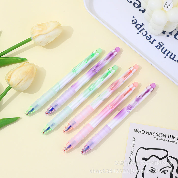 Wholesale Erasable pen crystal blue push-to-erasable gel pen easy to wipe clean without leaving any marks