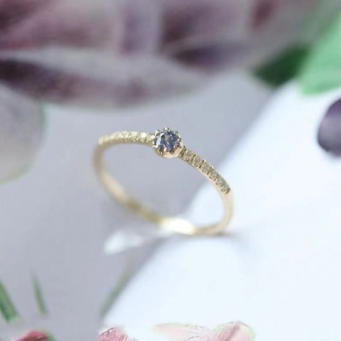 Wholesale Light luxury exquisite zircon ring with adjustable mouth for temperament