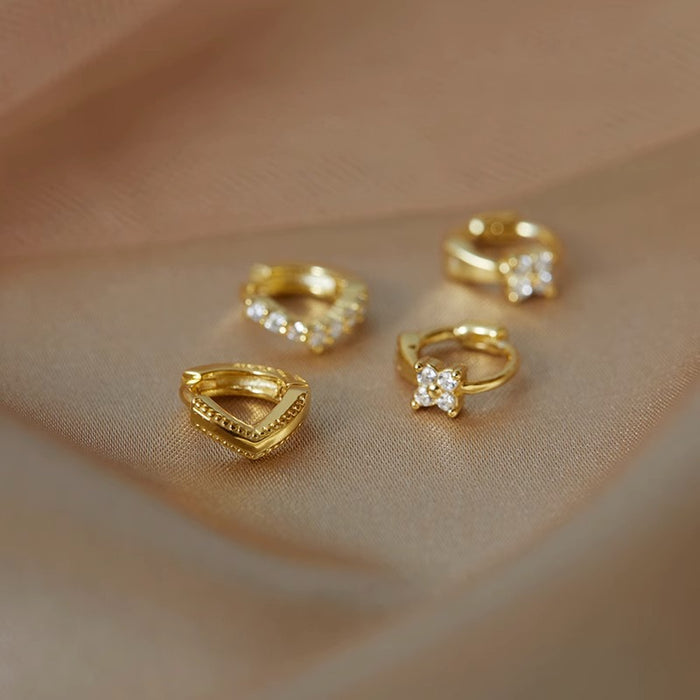 Wholesale Pure silver minimalist ear buckle design with a sense of temperament, niche ear rings, small and exquisite earrings