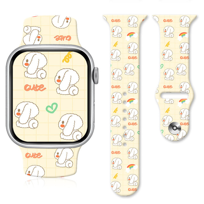 Wholesale Silicone Cartoon Printed Watch Strap JDC-WD-NuoQi011