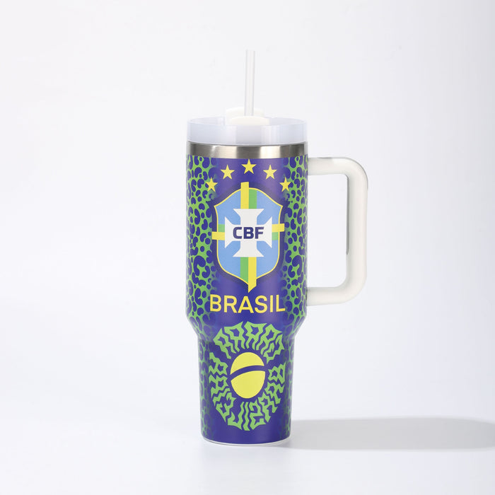 Wholesale 40oz Stainless Steel Car Cup with Football Design MOQ≥2