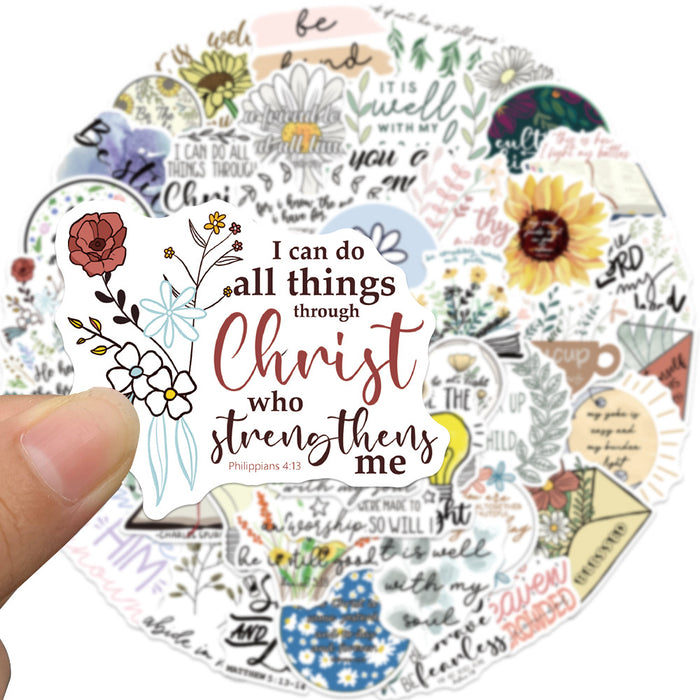 Wholesale 150psc Bible Stickers for Laptop Stickers Graffiti Handbook Stickers
