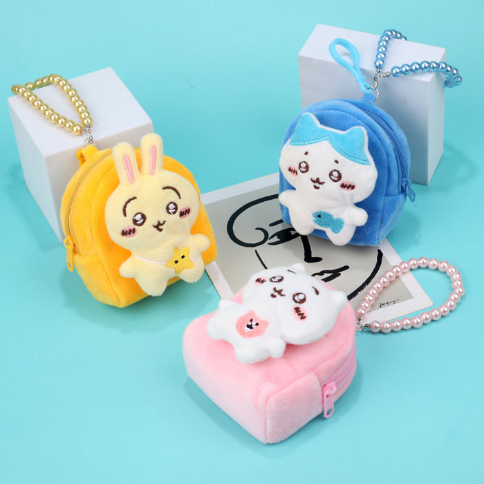 Wholesale Trendy Plush Bear Coin Purse Bag Charm Street Style Fashion Accessory Gift