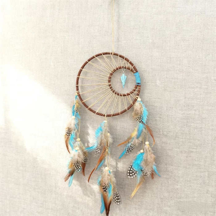 Wholesale Handmade Feather Dreamcatcher Colorful Tree of Life