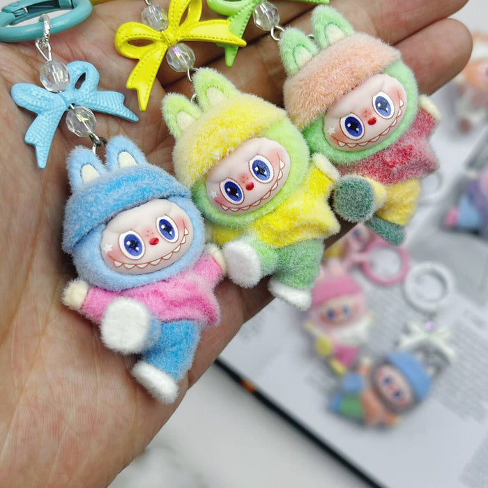 Wholesale Flocked Dancing Doll Keychain