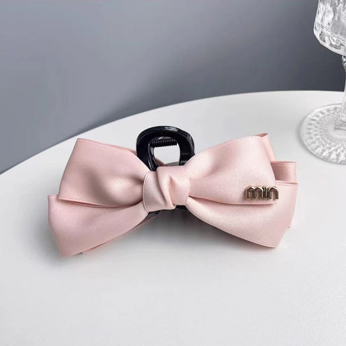 Wholesale  Polka Dot Ponytail Clip for Women Satin Bow Sweet Hair Clip Half-Tied Hair  Clip