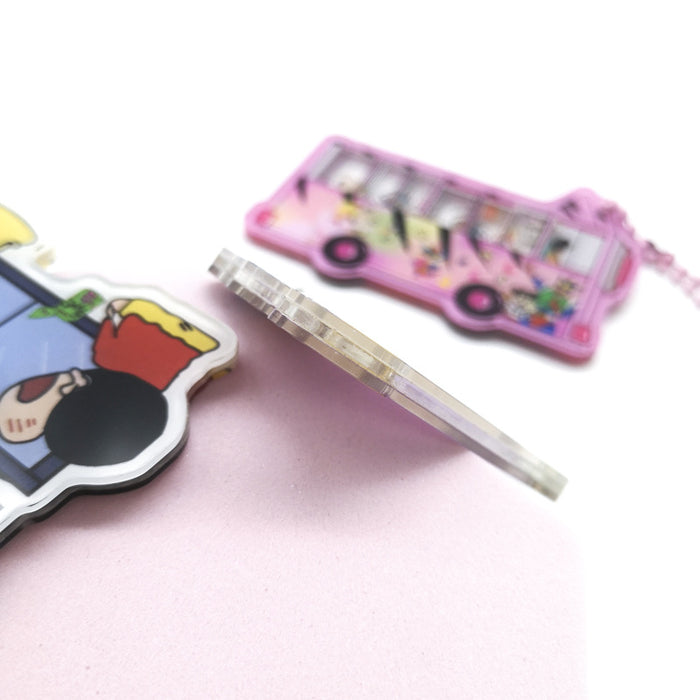 Wholesale Keychain Acrylic Decorative Bag Charm Small Accessories cartoon Keychain