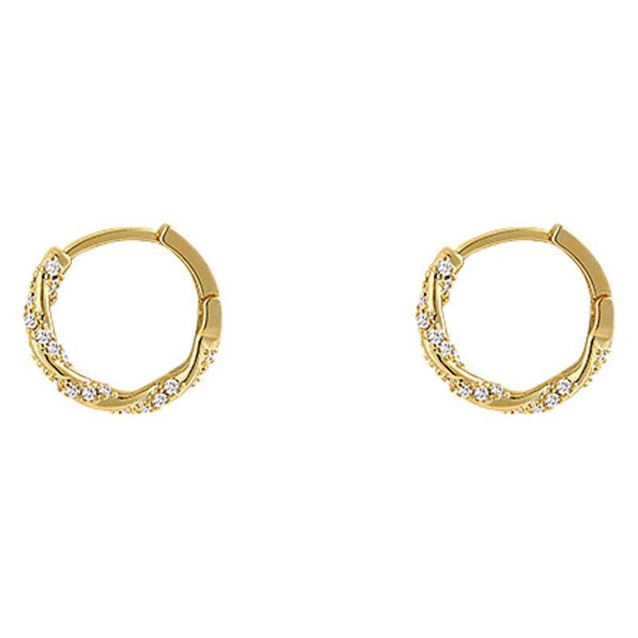 Wholesale Shiny and fashionable frosted ring earrings with light luxury and niche design
