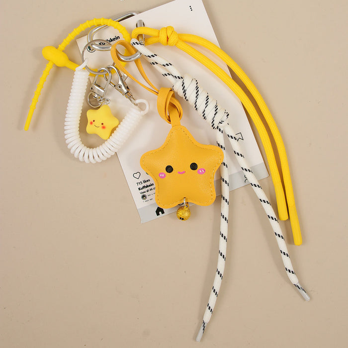Wholesale Keychain Pendant Five-Pointed Star Braided Rope Bag Pendant