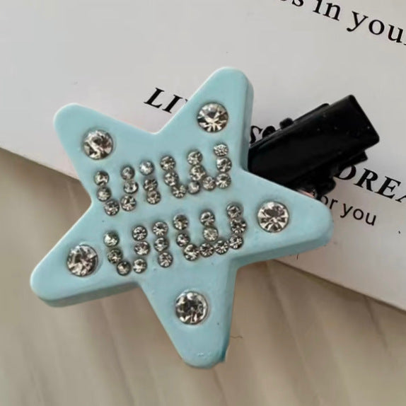 Wholesale Cute Colorful Five-pointed Star Dopamine Hair Clips JDC-HC-Shuy002