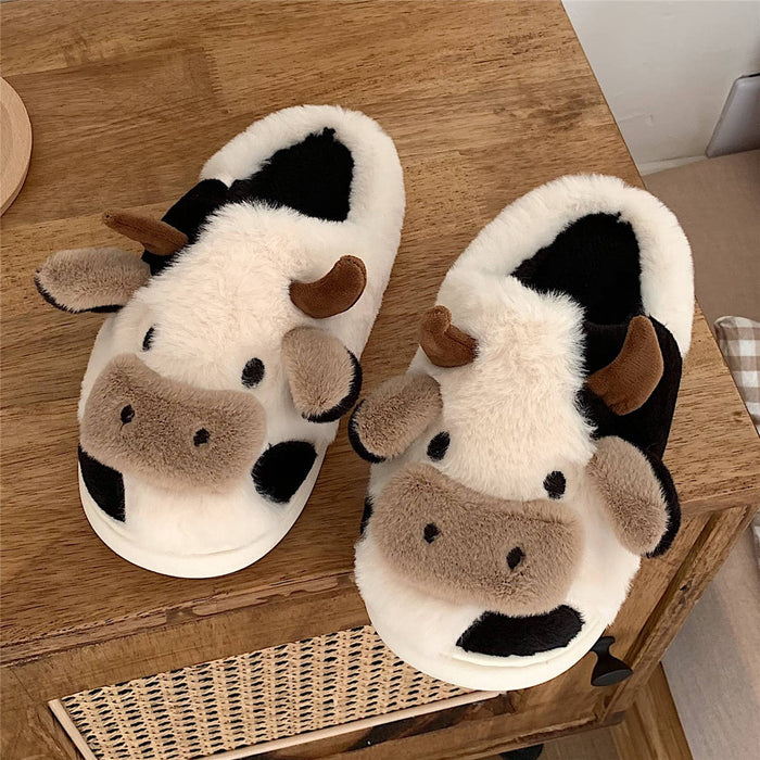 Wholesale Cartoon Cow Baotou Cotton Slippers JDC-SP-RongHe003