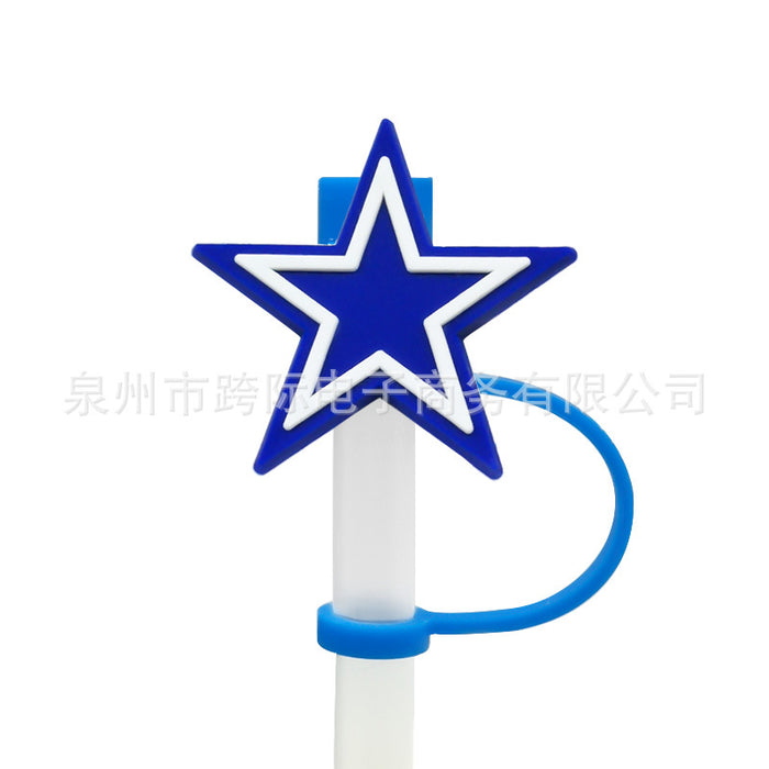 Wholesale 10pcs Silicone American Football Straw Cover JDC-SCR-KuaJ010