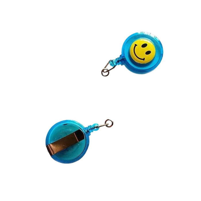 Wholesale Smiley face pull buckle retractable buckle Badge Reels Keychains