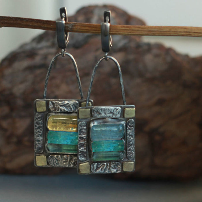 Wholesale Tribal Crystal Geometric Earrings