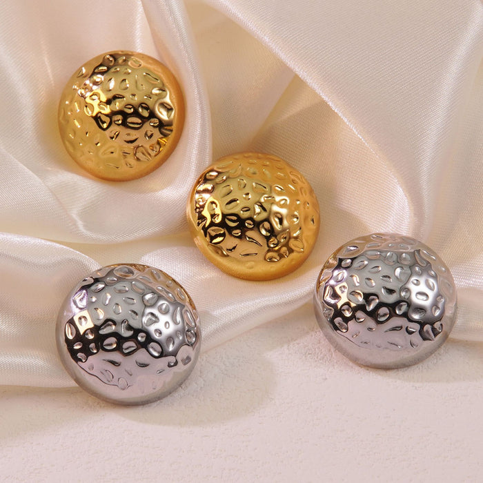 Wholesale Stainless Steel Round Earrings JDC-ES-JW014