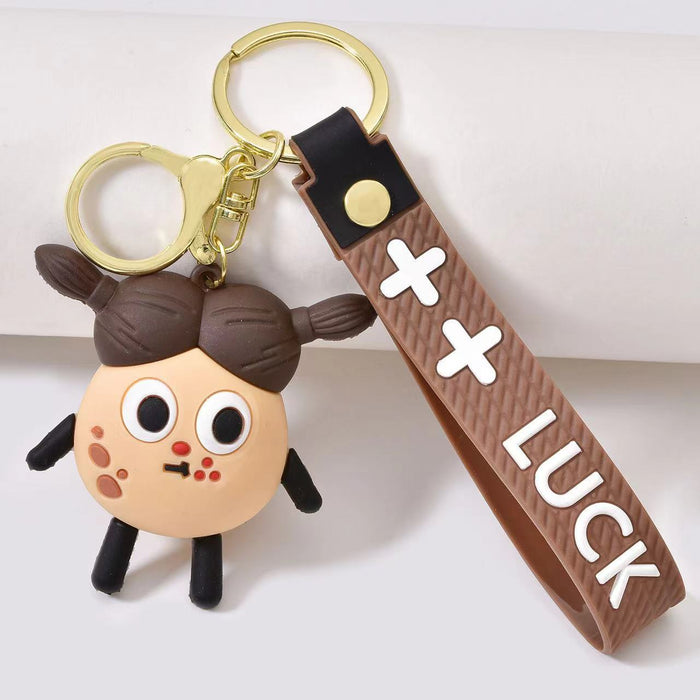 Wholesale Cartoon Coal Ball Keychain Couple Bag Hanging Accessories Car Key Chain