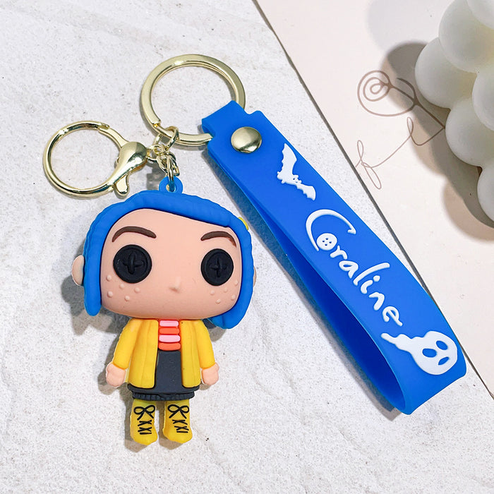 Wholesale Cartoon Anime Silicone Keychain JDC-KC-Qiwei040