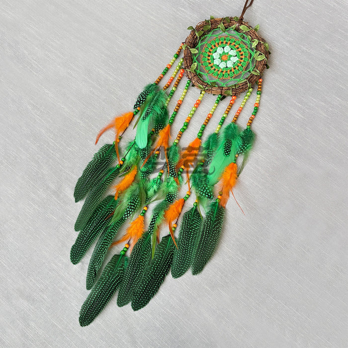 Wholesale Handmade Vine Dreamcatcher Feather Wind Chime Home Decor MOQ≥2