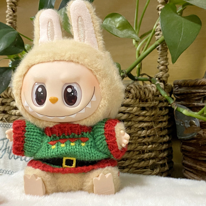 Wholesale pendant baby three-year-old little rabbit wearing a Christmas sweater Christmas doll coat