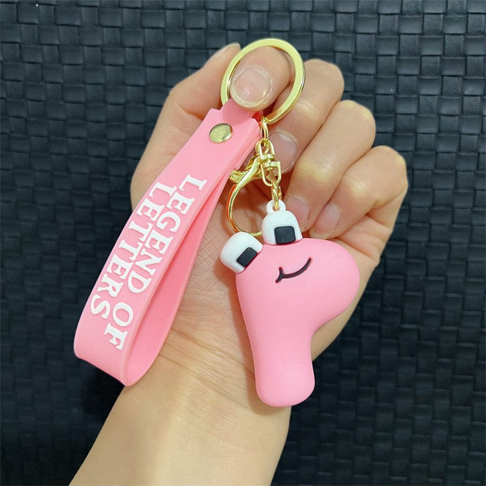 Wholesale PVC Alphabet Keychain JDC-KC-JBao002