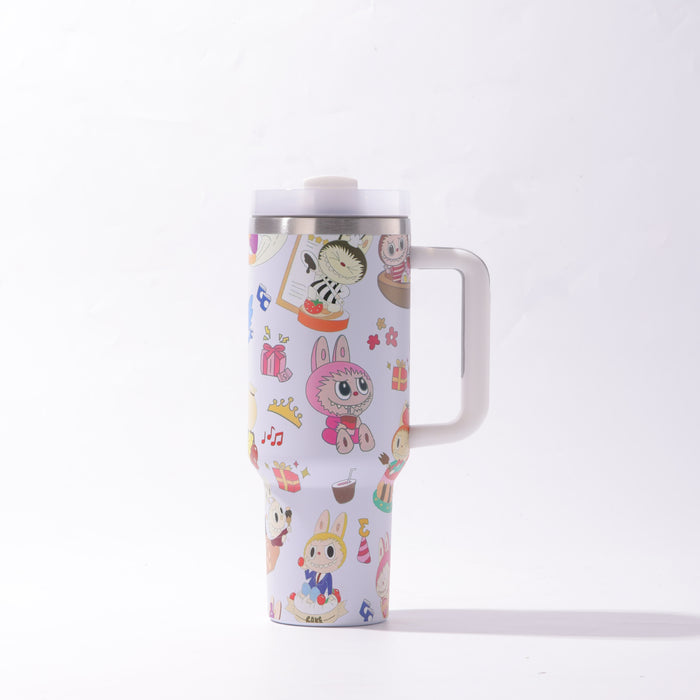 Wholesale 40oz Stainless Steel Tumbler with Handle and Straw Chic Drinkware MOQ≥2
