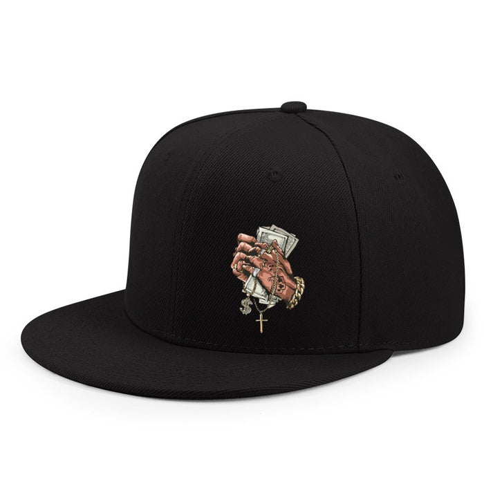 Wholesale Two handed letter printed baseball cap, skateboard flat edge cap, hat