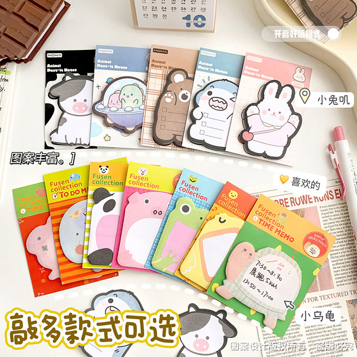 Wholesale Cute Animal-Shaped Sticky Notes - 30 Sheets Cartoon Notepad for Everyday Use minimum quantity: 2